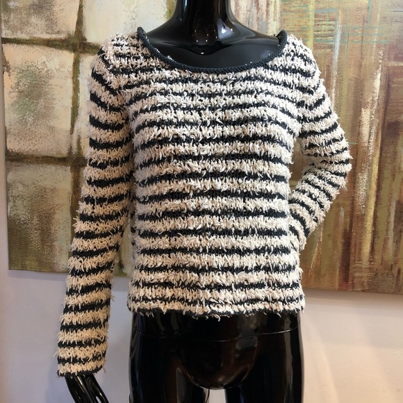 Free People Sweaters - Free People Pullover Fuzzy Stripe Small